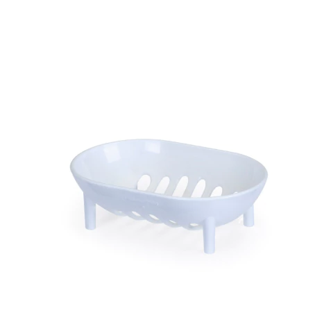 Saboneteira Com Pé Porta Sabonete ou Sabão Vazado 15x10x4cm - Plasnorthon