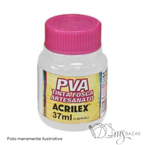 Tinta PVA Fosca Para Artesanato 37ml Branco 519 - Acrilex