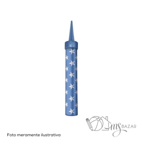 Vela Vulcão Colorida Azul - Diversos