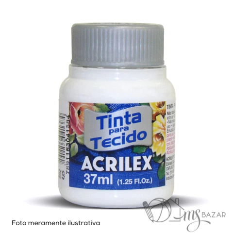 Tinta Para Tecido 37ml Branco 519 - Acrilex