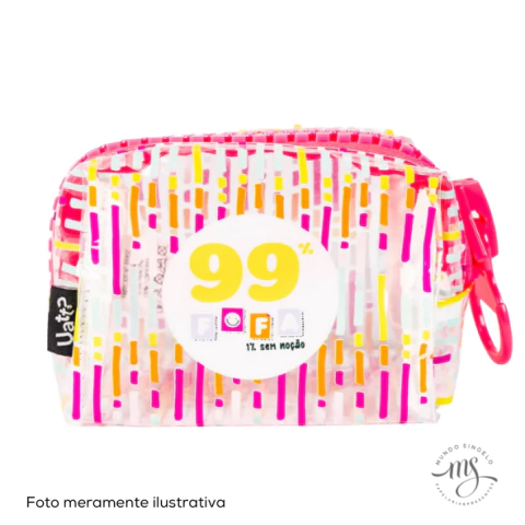 Necessaire Mini Box Mega Zíper Frases Cores e Amores Dose De Felicidade - Uatt?