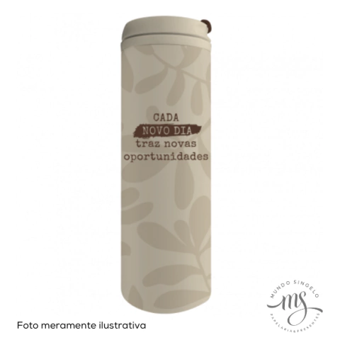 Copo Térmico Slim Frases Cores e Amores Todo Dia de 500ml - Uatt?