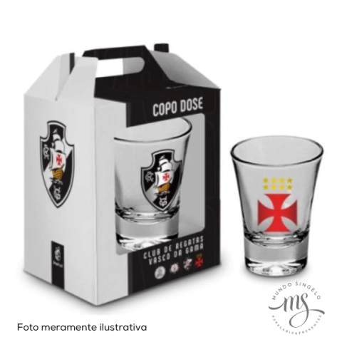 Copo de Dose Individual de 60ml Vasco - Braasfoot Presentes
