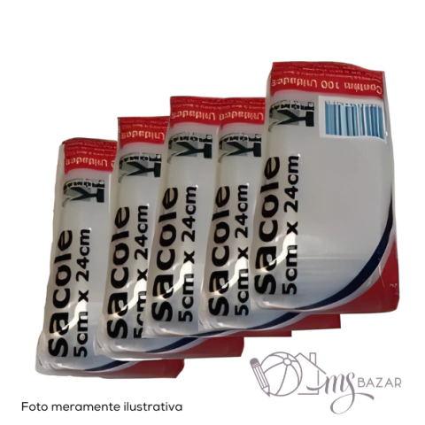 Saco Para Sacolé (Geladinho/Dindin) 5x24cm com 500 Unidades - Kromasa