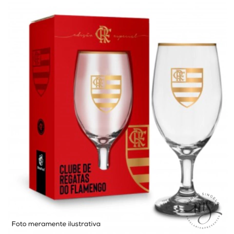 Taça Windsor 330ml de Vidro Flamengo - Brasfoot