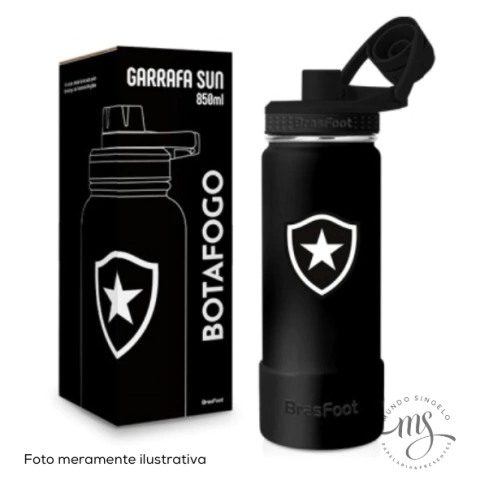 Garrafa Térmica Sun Com Base de Silicone Premium 850ml Time Botafogo - Brasfoot