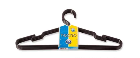 Cabide Tecno Adulto Com 3 Unidades Preto - Zeek