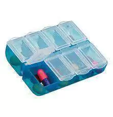 Porta Remédio Semanal Para Comprimidos Diários 8x6x2cm - Plasnorthon