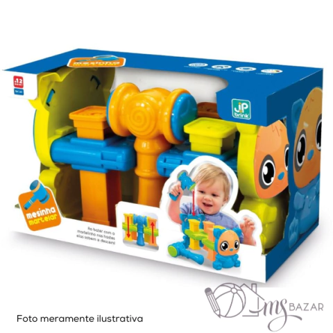 Brinquedo Didático Educativo Para Bebê Mesinha de Martelar - JP Brink