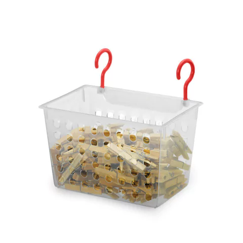 Cesto Para Prendedor/Pregador de Roupas Grande 24x17x15cm - Plasnorthon