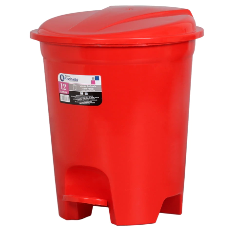 LIXEIRA REDONDA C/ PEDAL 12 LTS CORES SORTIDAS