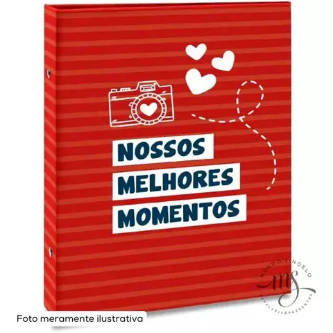 Álbum de Fotografias 15x21 Para 80 Folhas Tema Nossos Melhores Momentos 639 - Ical