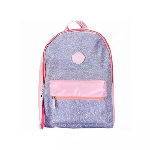 Mochila Pop Porta Notebook Rosa e Cinza - Uatt?