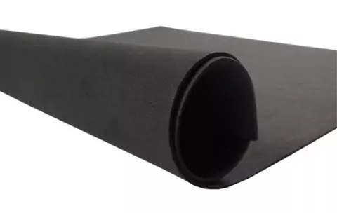 Placa de Emborrachado EVA 2mm 40X60cm Preto