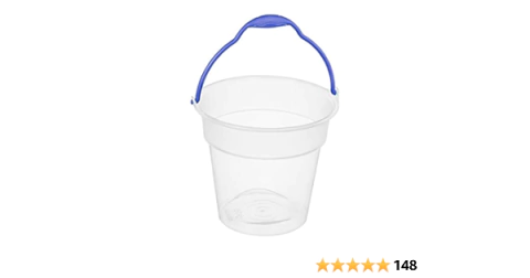 Balde Plástico Com Alça Plástica 7,5 Litros Transparente - V. T. Santos