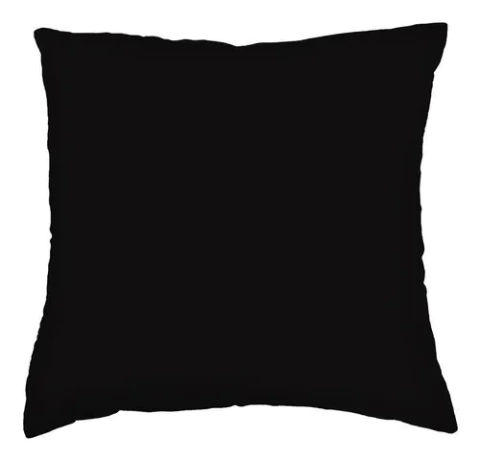 Almofada 40x40cm Microfibra Refil Siliconado Preta - Trisoft