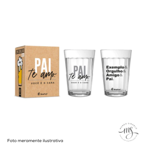 Copo Americano 190ml Pai Amigo Divertido e Gelado - Brasfoot Presentes