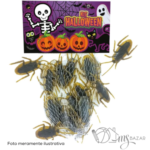 Conjunto de Enfeite Kit Halloween Baratas Com 12 Peças - Brasilflex