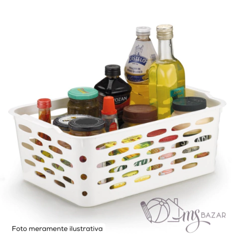 Cesto Organizador Versátil Multiuso Grande 37x26x14cm - Plasnorthon