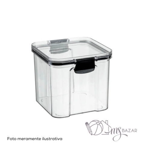 Pote Organizador 3C Clear Acrílico 710ml 10,5x11,5x10cm - Plasnorthon