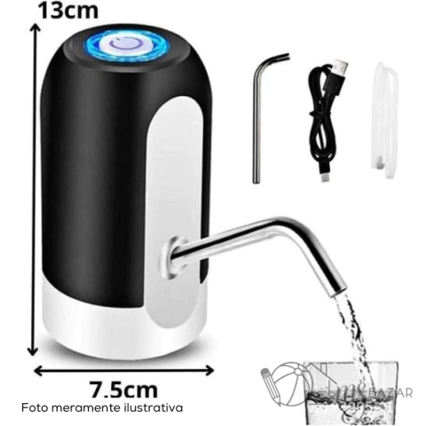 Bomba Elétrica Recarregável Para Galões de Água Universal - Kehome