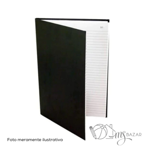 Livro Ata Caderno Pautado Numerado Sem Margem Com 100fls 202X300mm - Diversos