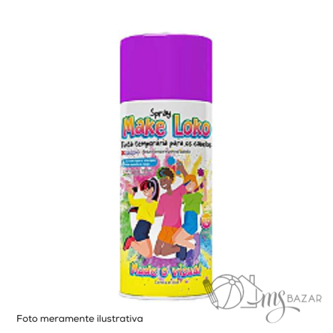 Spray Para Cabelo Make Loko Violeta de 120ml - Make +