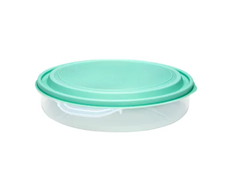 Pote Redondo Baixo Splendore Transparente 4 Litros Com Tampa Color - Rischioto