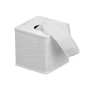 Porta Rolo Papel Higiênico Rattan Branco - Panamby