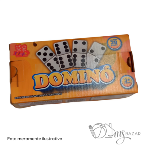 Jogo de Dominó Colorido Infantil Cartonado Com 28 Peças - Tafeplas