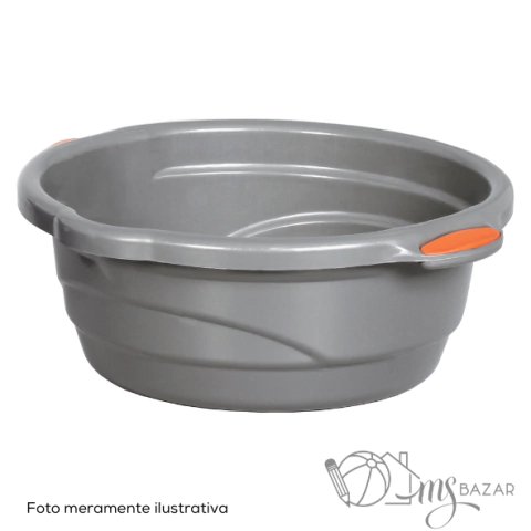 Bacia Plástica Redonda Com Alça Embutida 5,2 Litros Cores - Rischioto