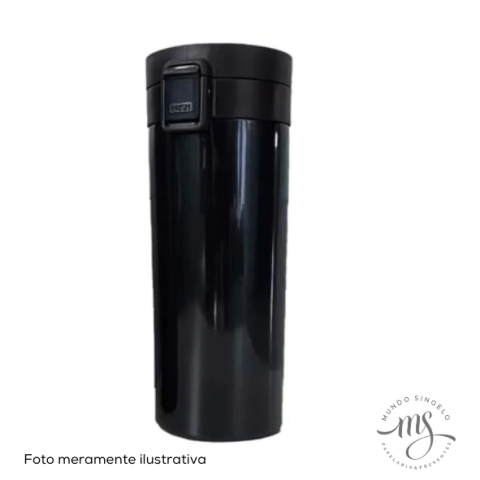 Copo Térmico Inox Com Tampa Trava 380ml Cores - Wellmix