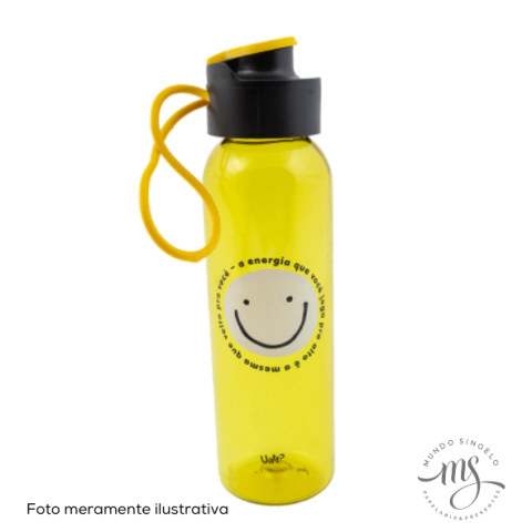 Garrafa Squeeze Pop Smiles e Energia de 510ml - Uatt?