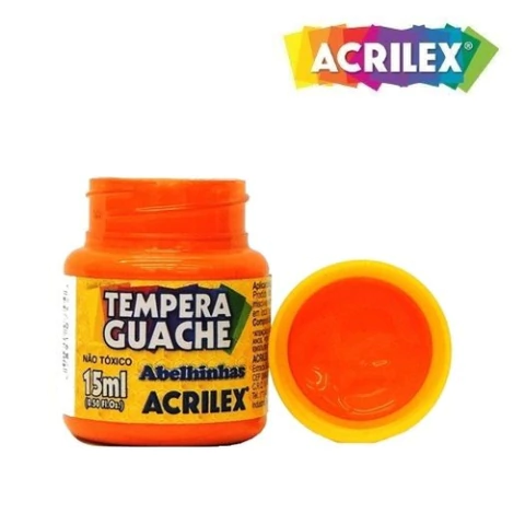 Tinta Tempera Guache 15ml Laranja 517 - Acrilex