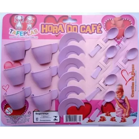 Conjunto de Chá Infantil Hora do Café Com 18 Peças Encartelado - Tafeplas