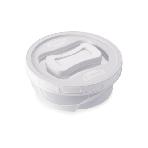 POTE PLÁSTICO REDONDO C/ TAMPA DE ROSCA PRETO CLICK 2,1 LTS