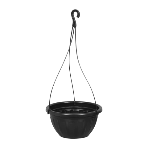 VASO PARA PLANTA REDONDO FLORENÇA 4L C/ ALÇA 50CM PRETO