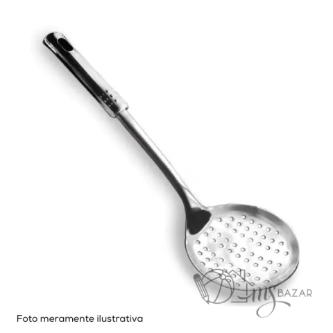 Escumadeira em Inox Luxo 32cm Cabo Reforçado - Kehome