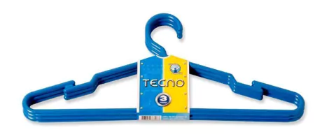 Cabide Tecno Adulto Com 3 Unidades Azul - Zeek