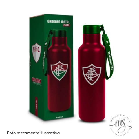 Garrafa Steam Metal de 750ml Time Fluminense - Brasfoot