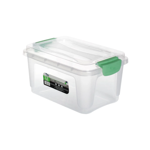 Caixa Organizadora Plástica Alta Transparente Com Tampa 3,2 Litros - Rischioto