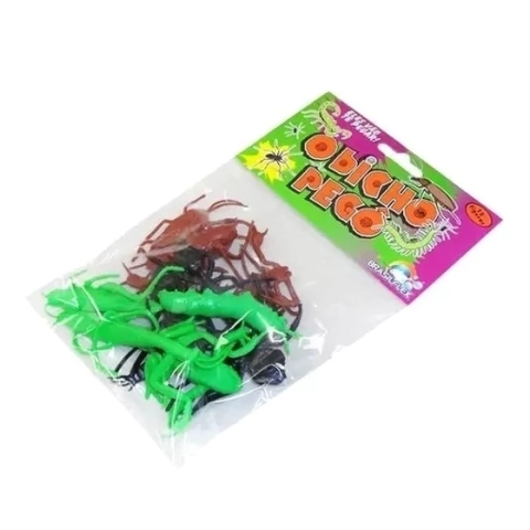 Insetos de Brinquedo Coloridos Pct 12 Unid. - O Bicho Pegô