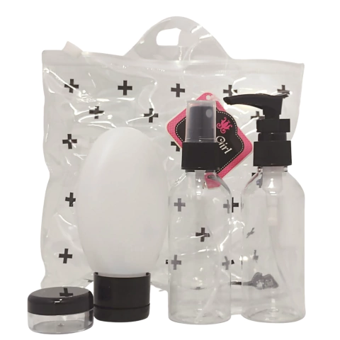 Kit para viagem c/ 4 peças preto - Rocie