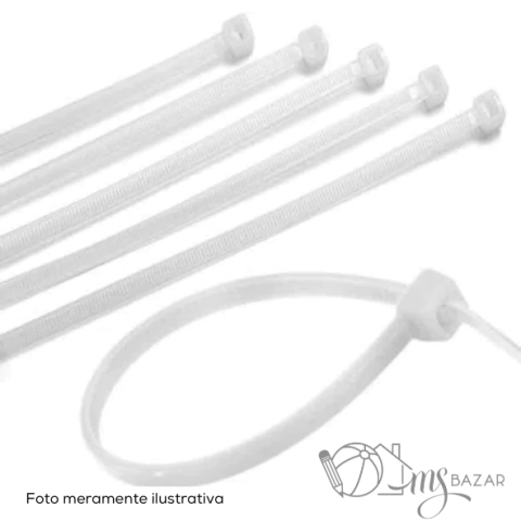 Abraçadeira em Nylon 3,6X300mm Branca Unidade - Thompson