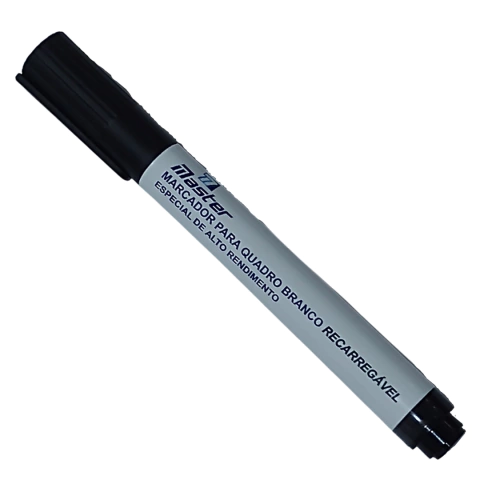 MARCADOR PARA QUADRO BRANCO RECARREGÁVEL MASTER PRETO