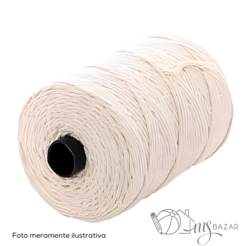 Rolo Barbante 200m Fio 6 100% Algodão Cru 174g - Soberano