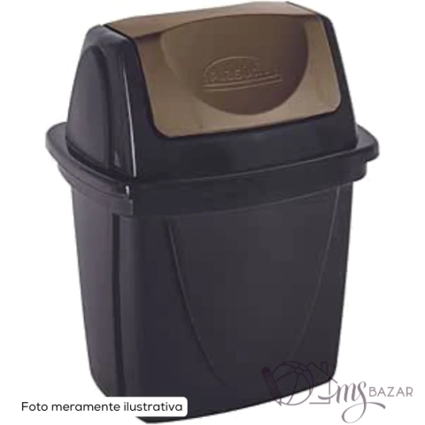 Lixeira Basculante E-Black 4,9/6,5 Litros - Plasútil