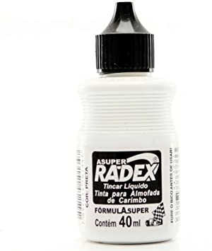 TINTA PARA ALMOFADA DE CARIMBO 40ML PRETA RADEX