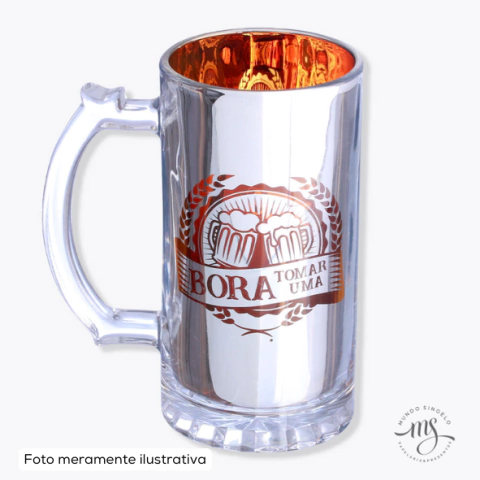 Caneca de Chopp Eletrostática 450ml Tema Bora Tomar Uma - Zona Criativa