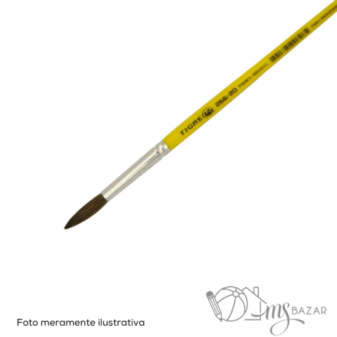 Pincel Escolar Pônei Redondo 266-20 - Tigre